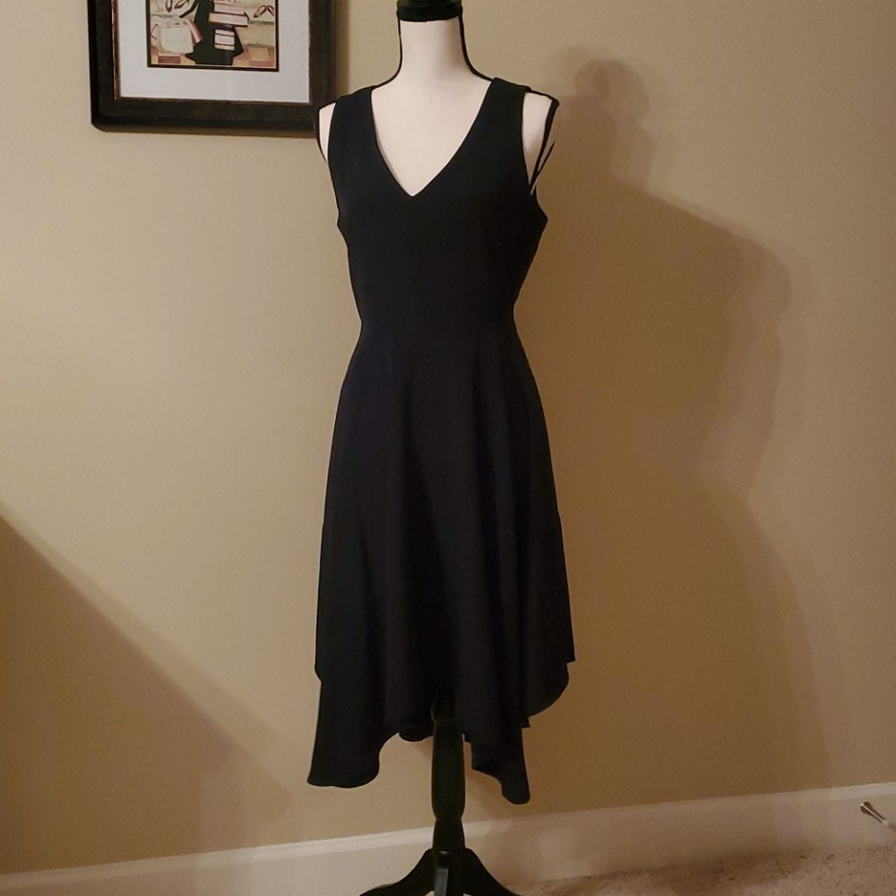 Handkerchief Black Dress Flowing fabric
